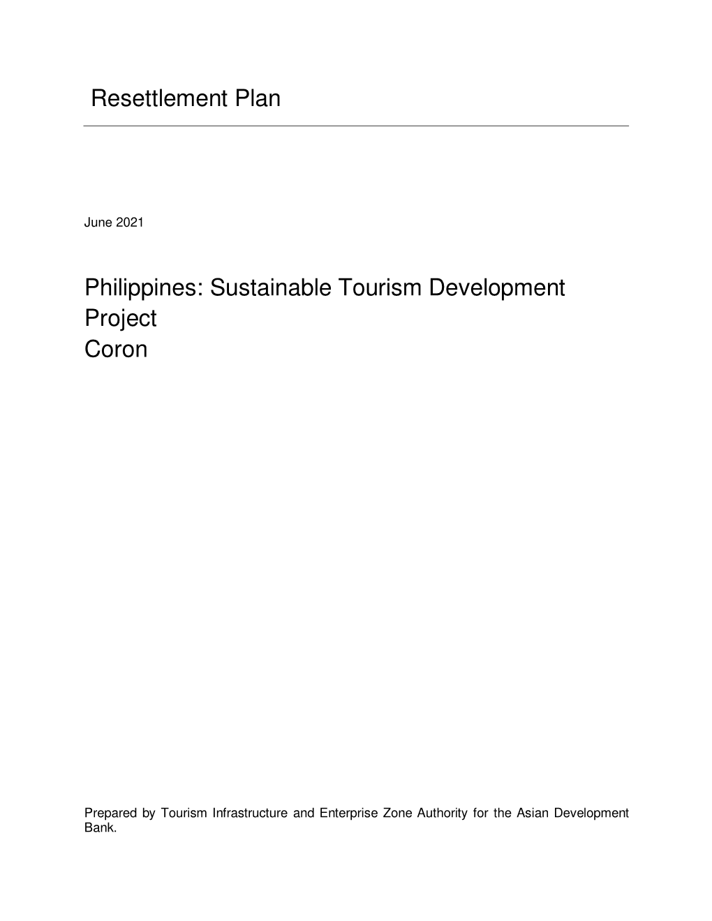 Philippines: Sustainable Tourism Development Project Coron