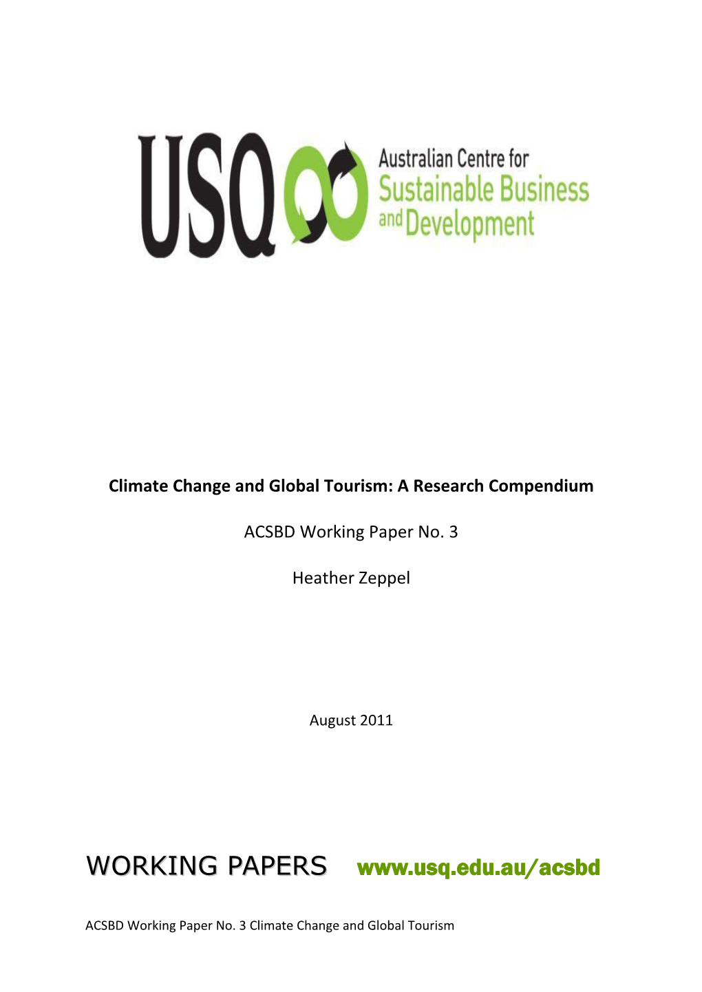 Climate Change and Global Tourism: a Research Compendium