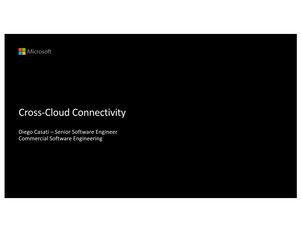 Cross-Cloud Connectivity