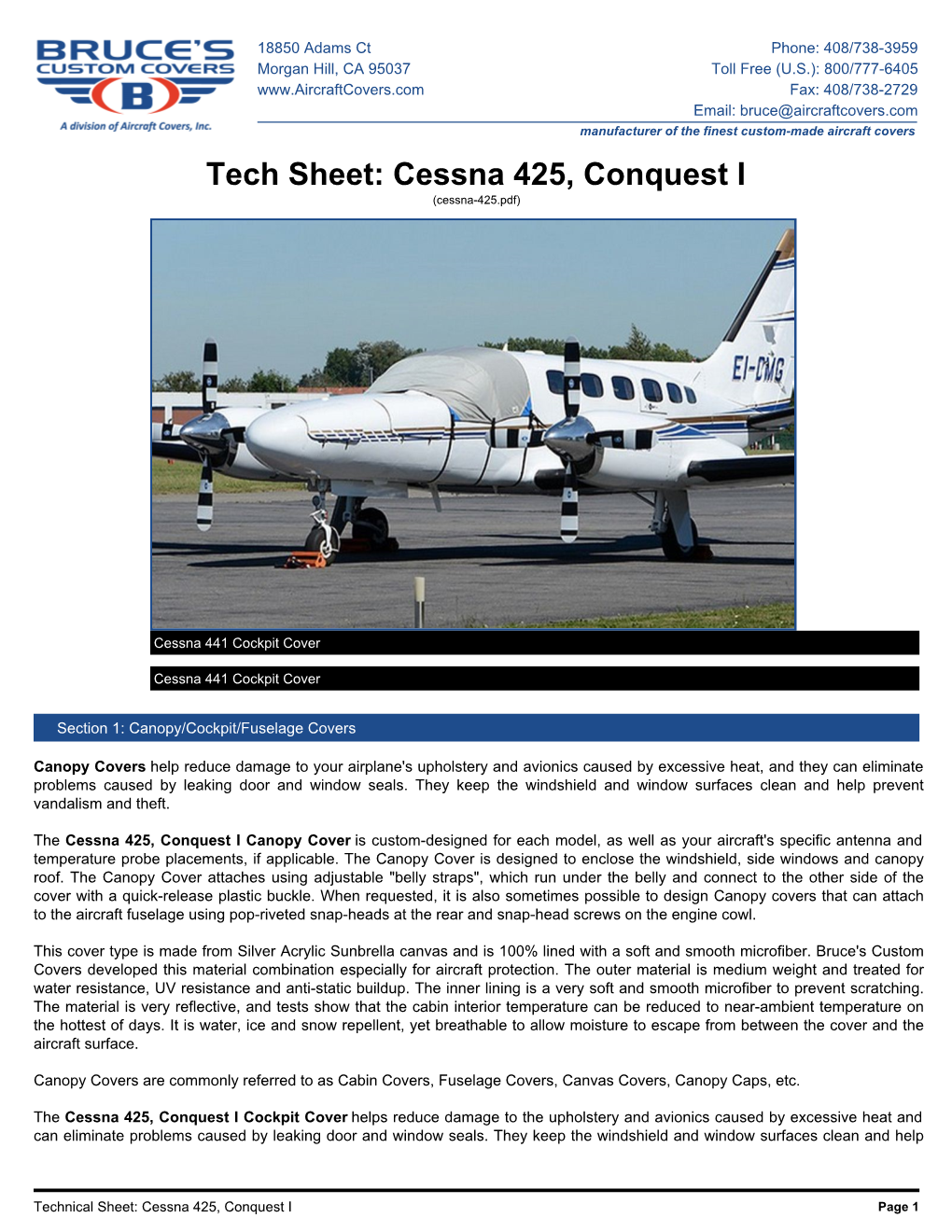 Cessna 425, Conquest I (Cessna-425.Pdf)