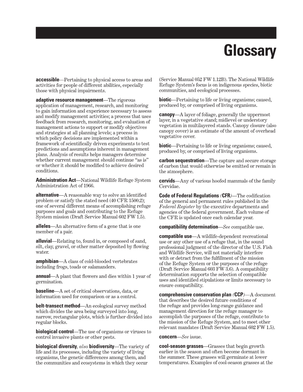 Appendix, Comprehensive Conservation Plan, Sullys Hill