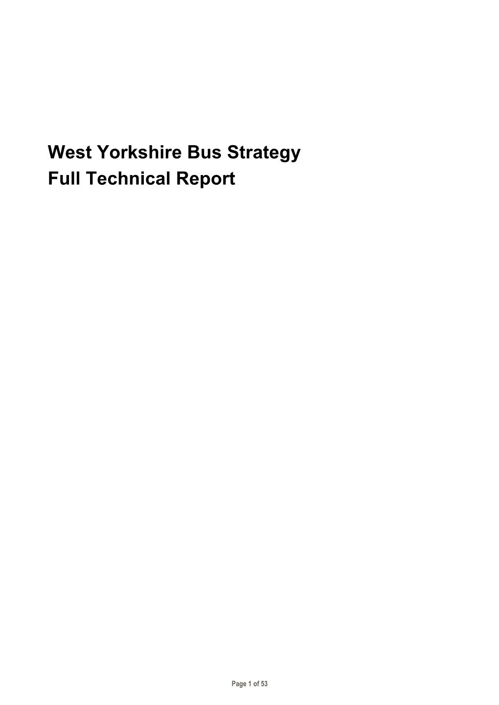 Bus Strategy Technical Report