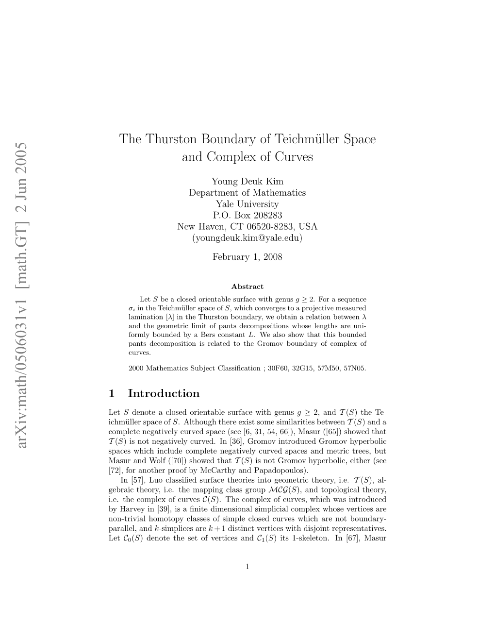 The Thurston Boundary of Teichmüller Space and Complex of Curves