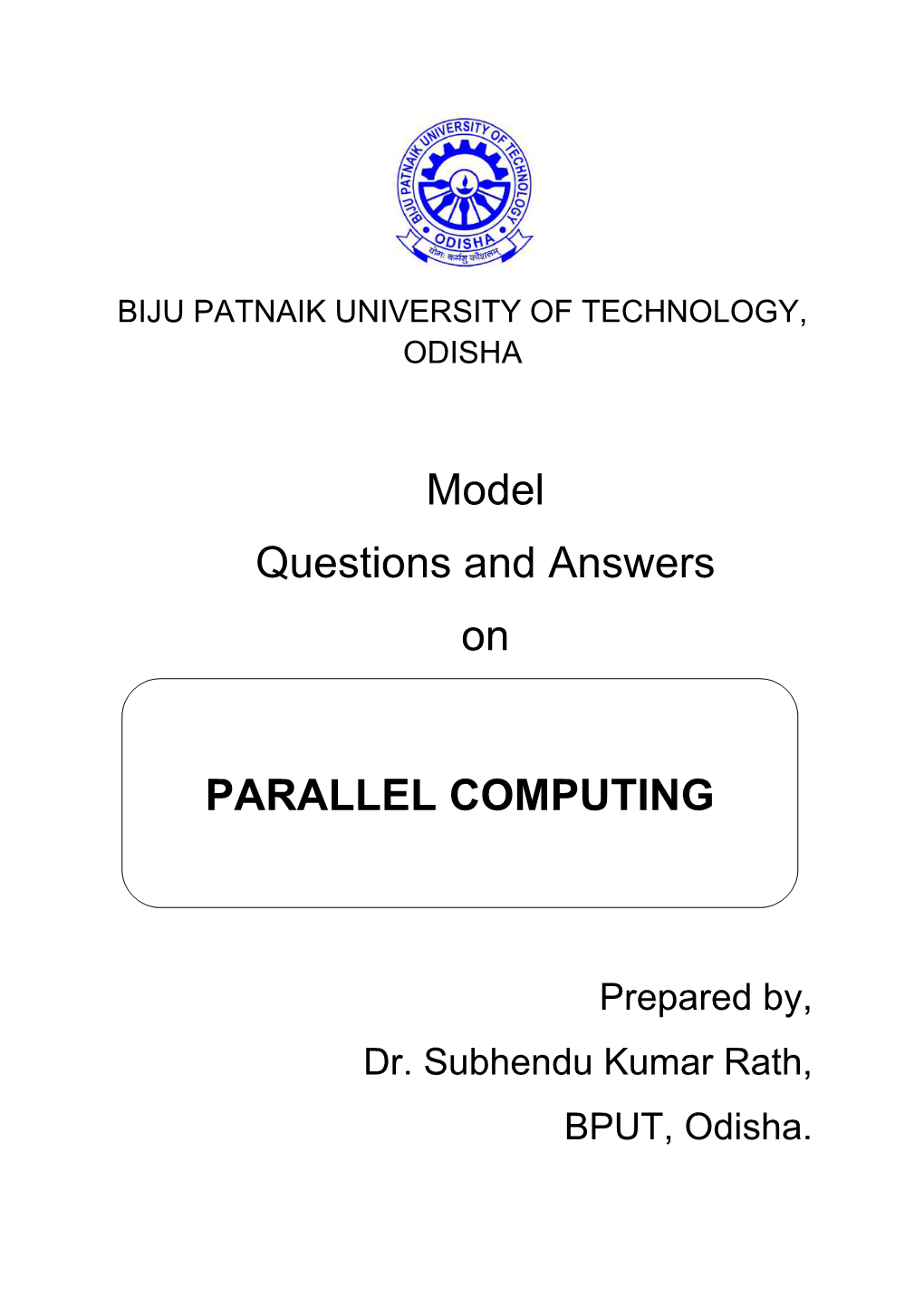 Model Questions and Answers on PARALLEL COMPUTING