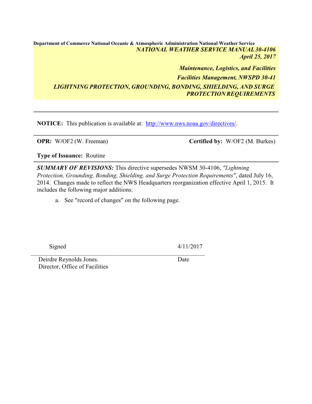 30-4106 Lightning Protection, Grounding, Bonding, Shielding, and Surge Protection Requirements