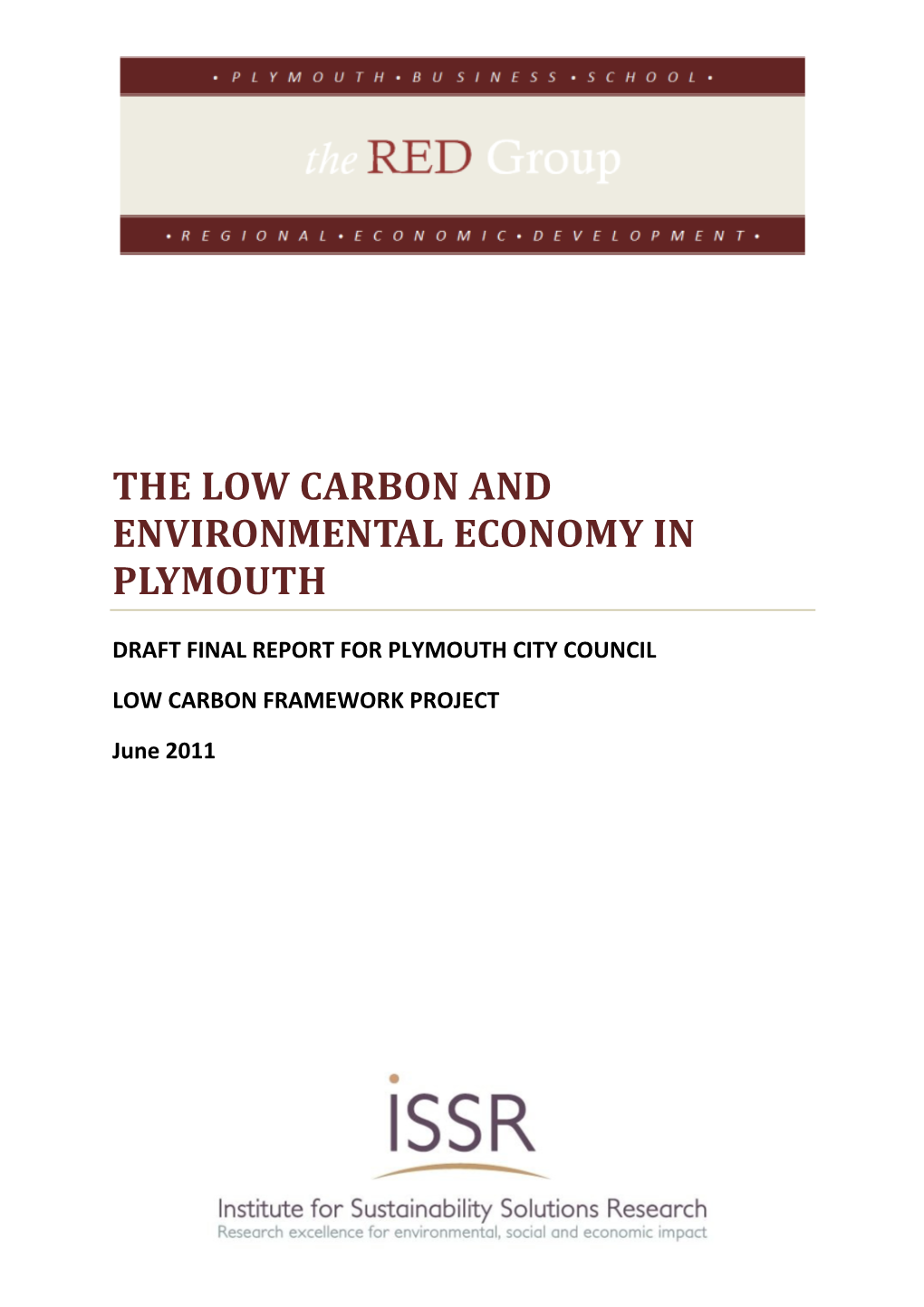 The Low Carbon and Environmental Economy in Plymouth