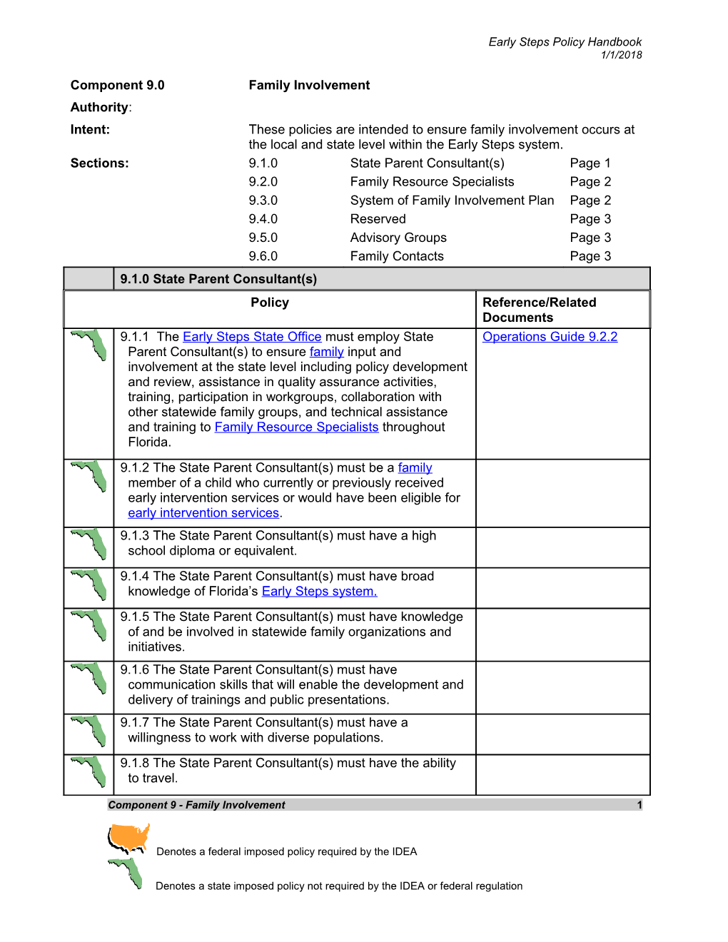 Early Steps Policy Handbook