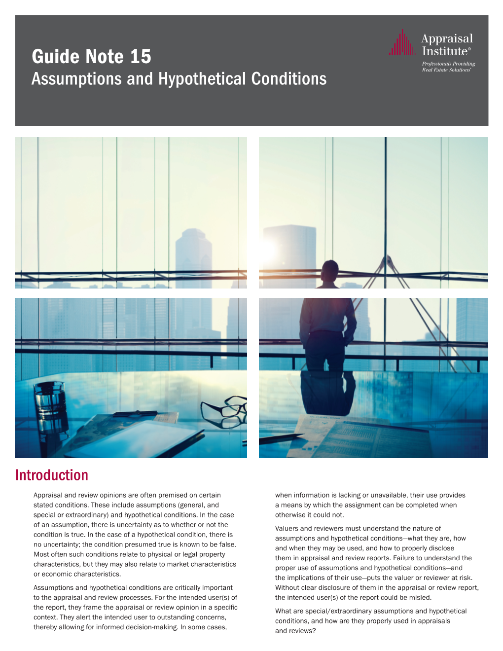 Guide Note 15 Assumptions and Hypothetical Conditions