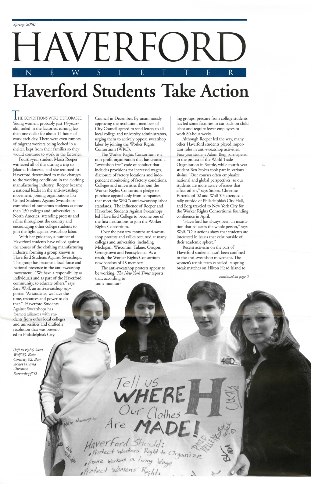 Haverford Students Take Action