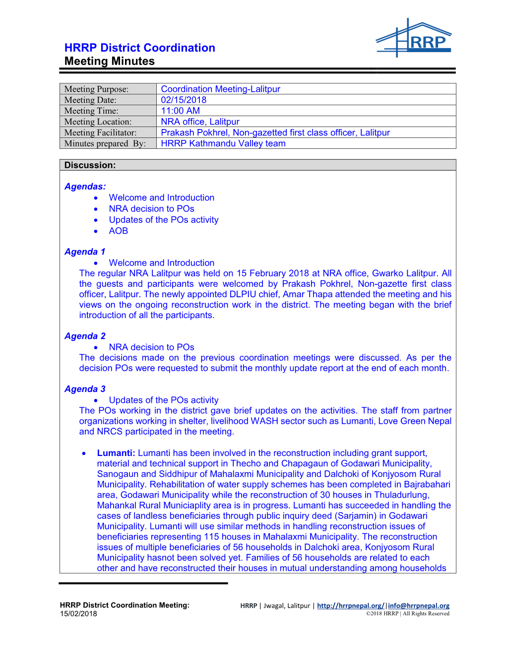 Meeting Minutes Template