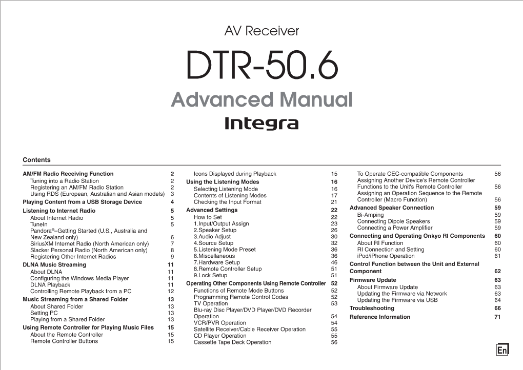 DTR-50.6 Advanced Manual