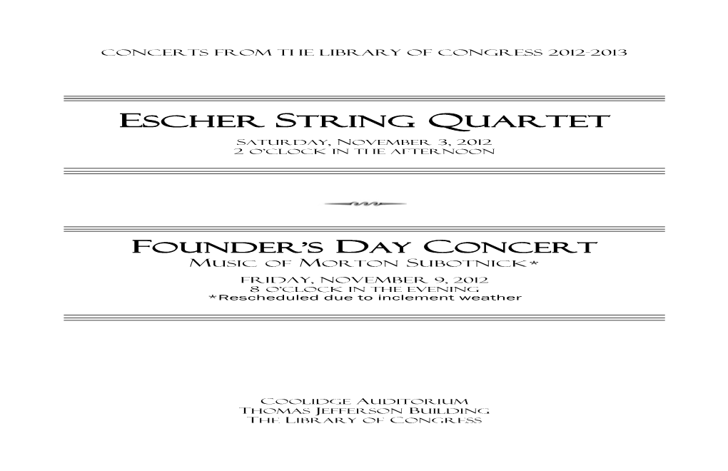 Escher STRING Quartet