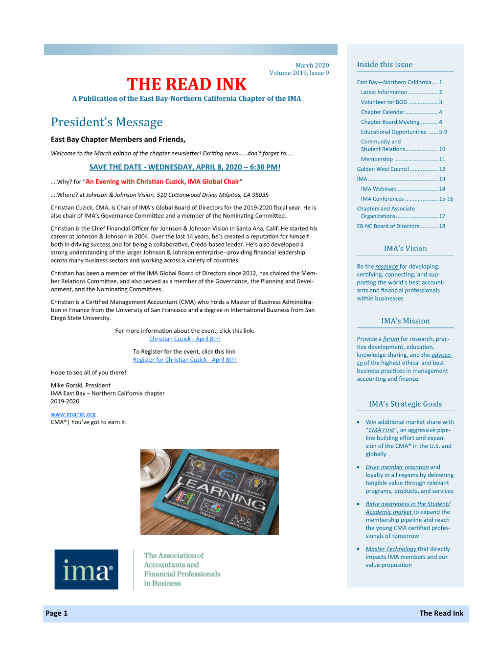 THE READ INK Latest Information