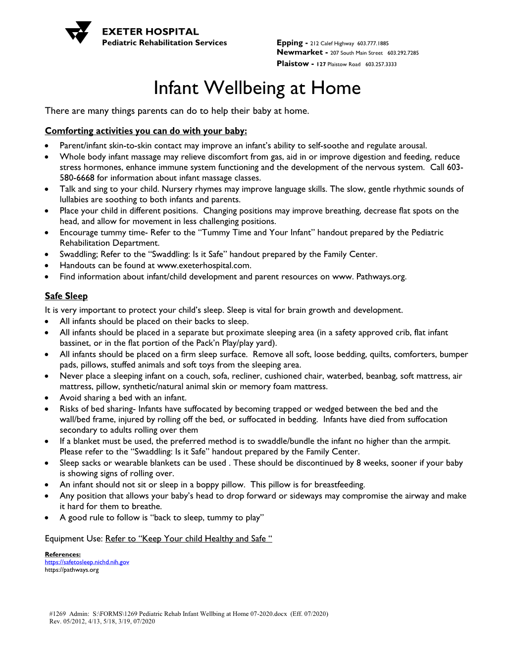 Infant Wellbeing at Home