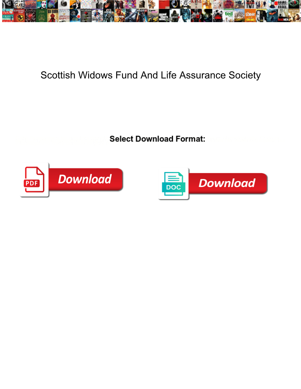 Scottish Widows Fund and Life Assurance Society
