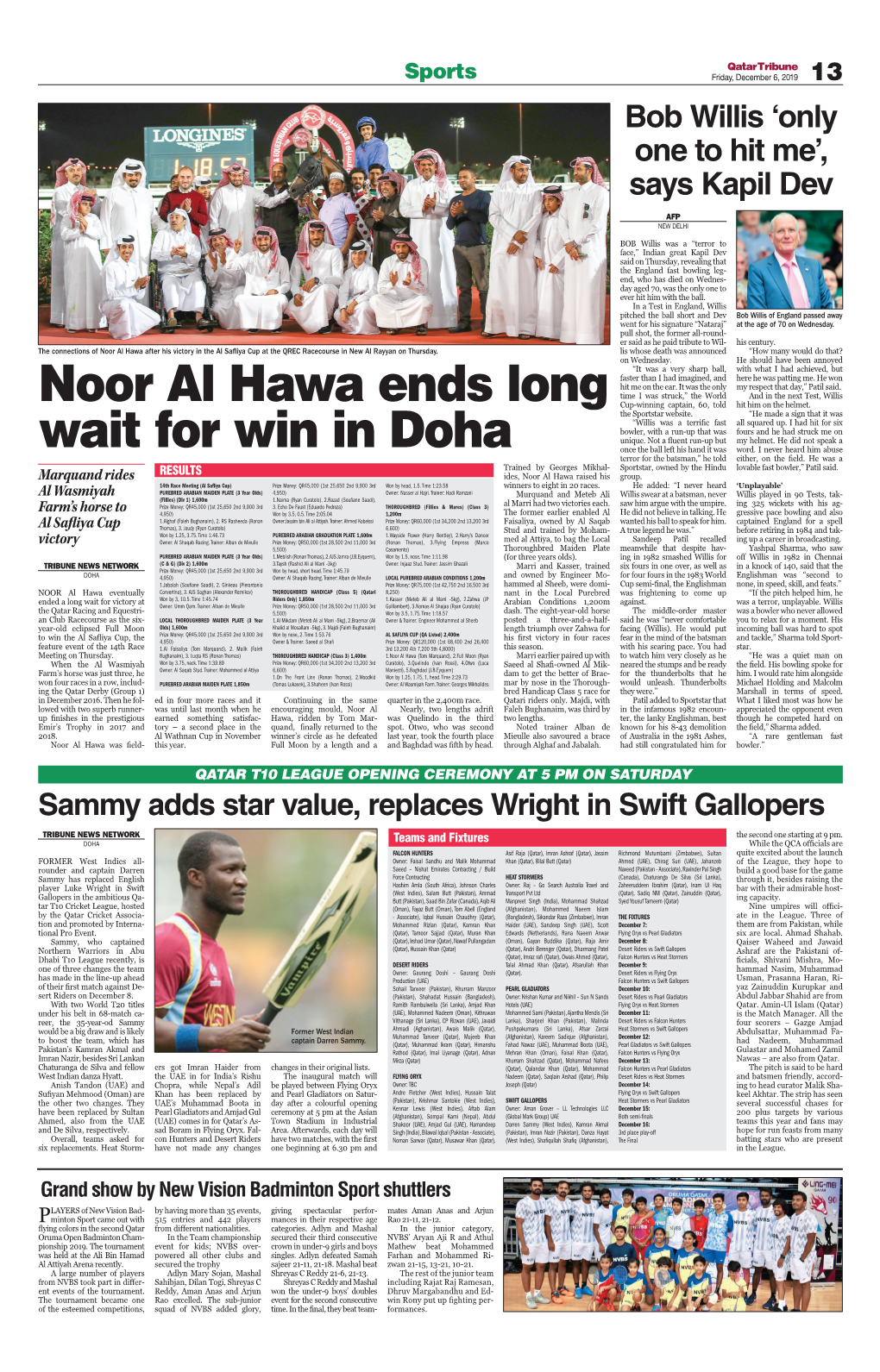 Noor Al Hawa Ends Long Wait for Win in Doha