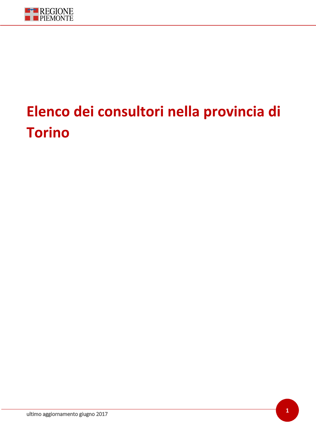 Elenco Dei Consultori Nella Provincia Di Torino