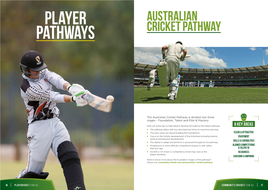 Australian Cricket Pathway Is Divided Into Three Stages - Foundation, Talent and Elite & Mastery