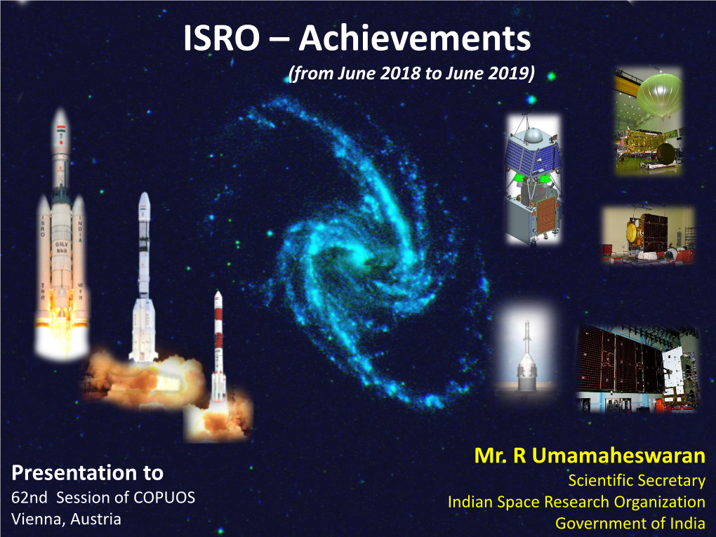 ISRO – Achievements (From June 2018 to June 2019)