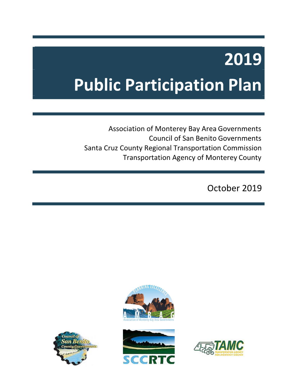 Public Participation Plan and the 2019