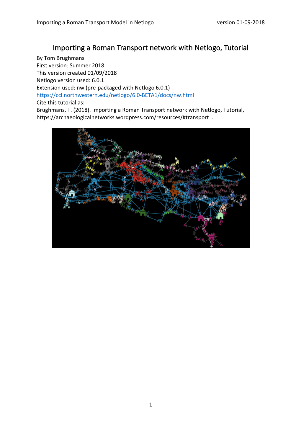 Importing a Roman Transport Network with Netlogo, Tutorial