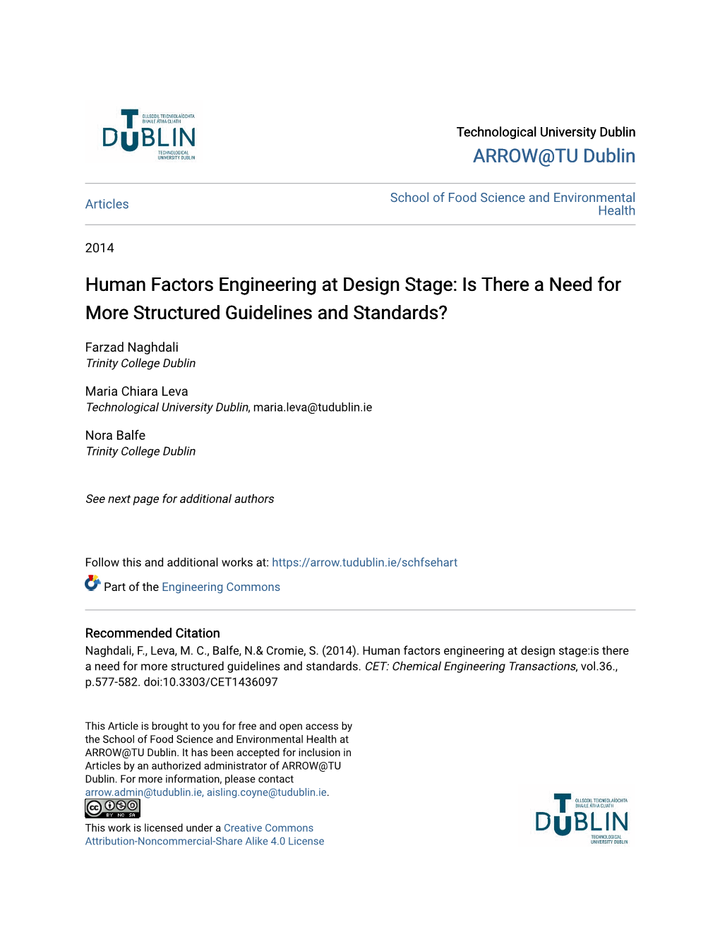 Human Factors Engineering at Design Stage: Is There a Need for More Structured Guidelines and Standards?