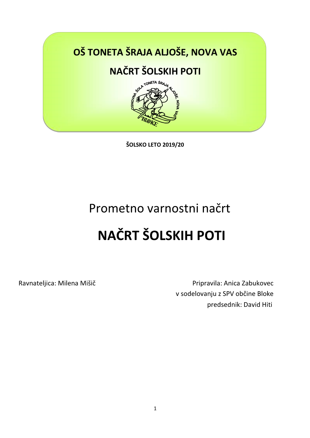 Načrt Šolskih Poti