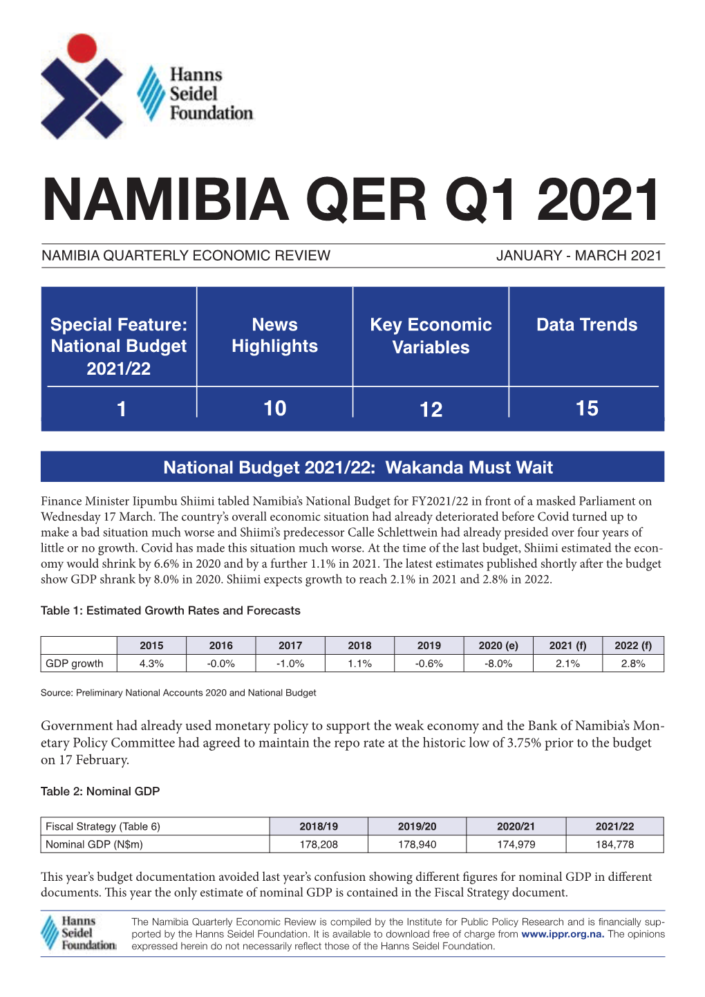 IPPR Namibia QER Q1 2021 Opt