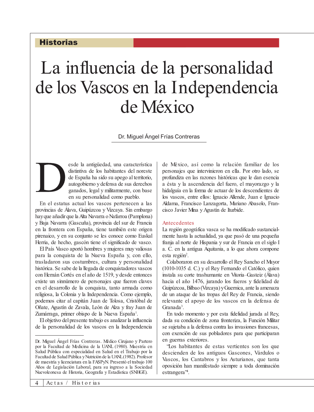 La Influencia De La Personalidad De Los Vascos En La Independencia De México