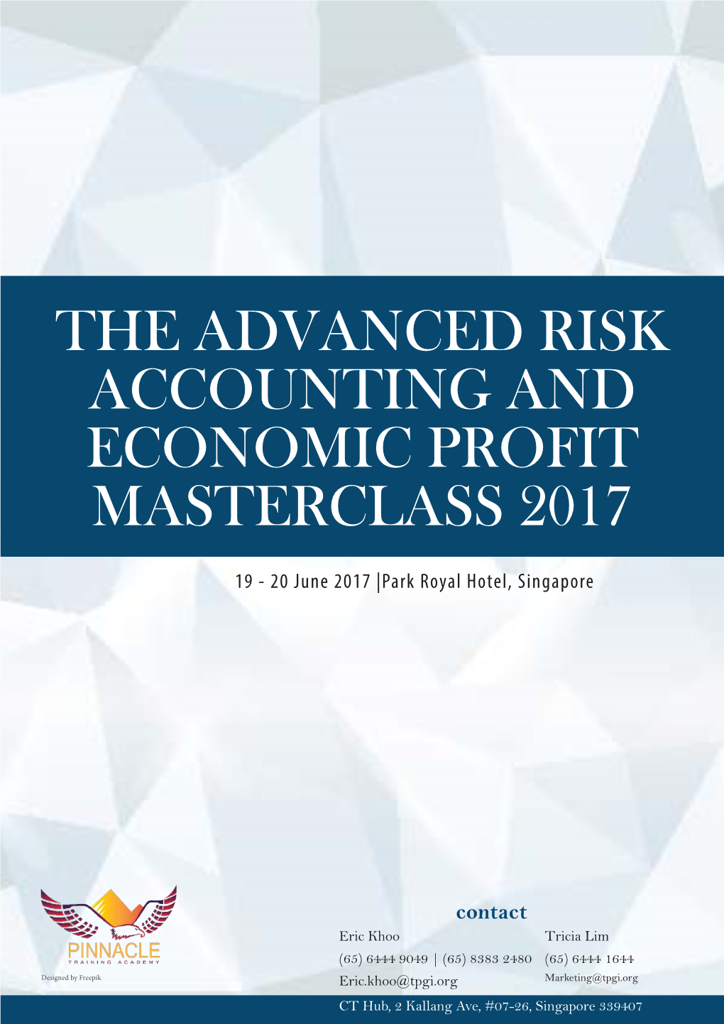 The Advanced Risk Accounting and Economic Profit Masterclass 2017