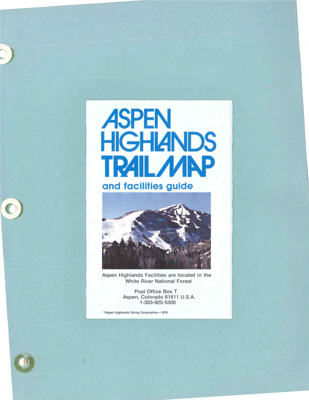 Aspen Highlands Facilities Are Located in the White River National Forest