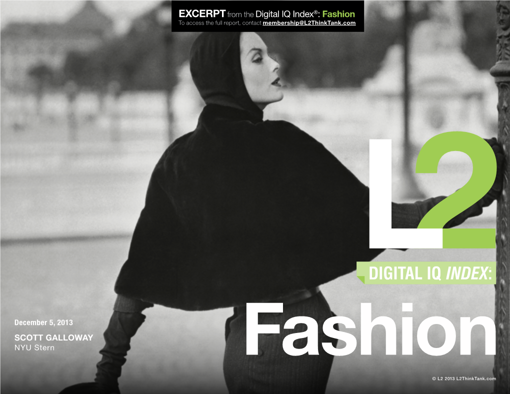 Excerptfrom the Digital IQ Index®: Fashion