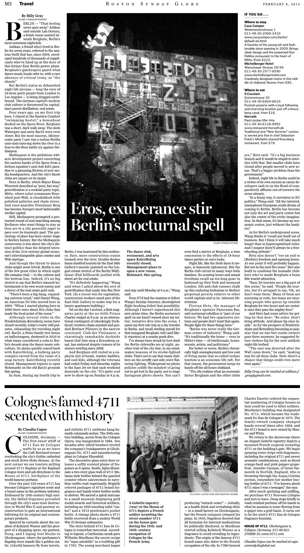 Eros, Exuberance Stir Berlin's Nocturnal Spell