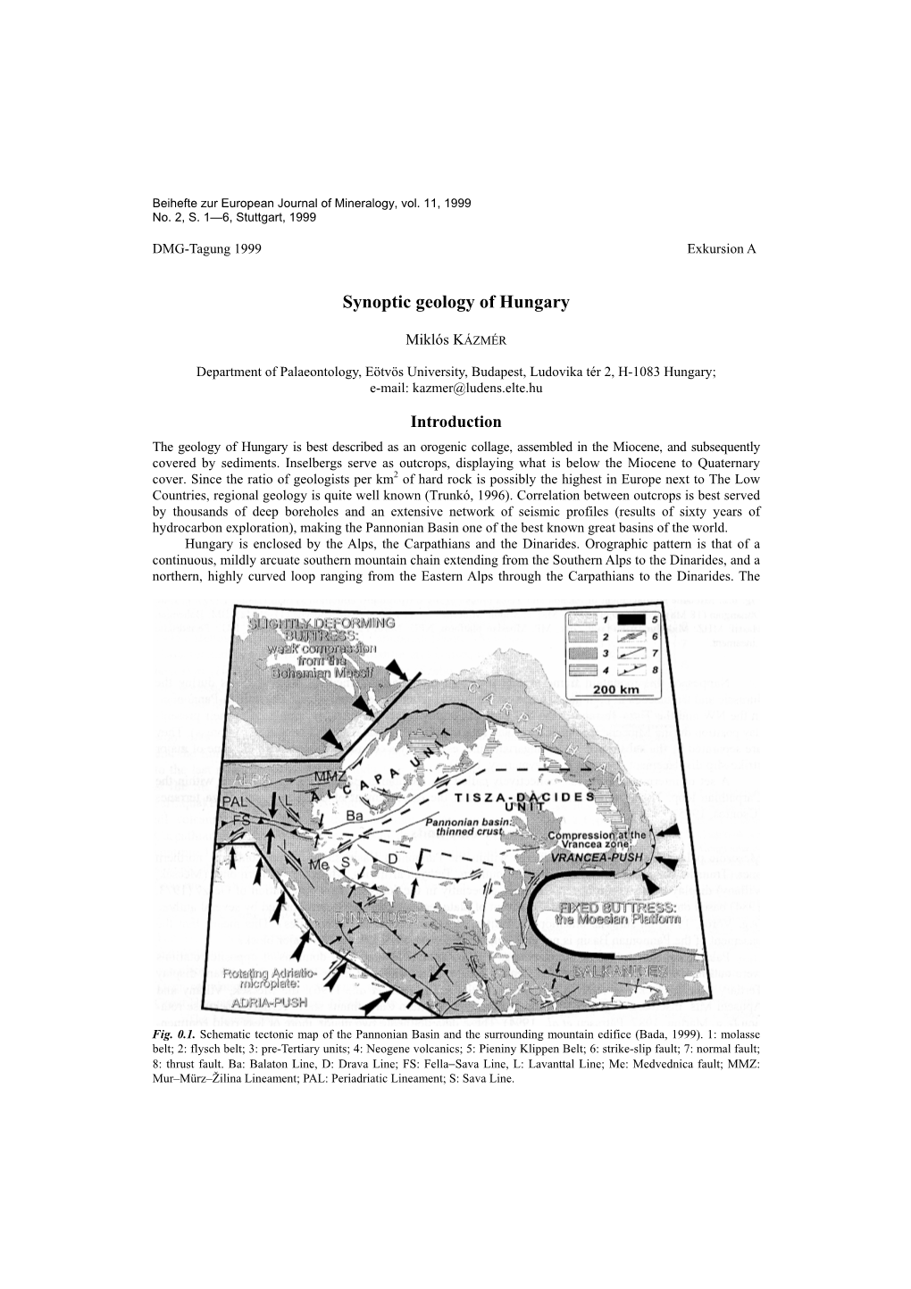 Synoptic Geology of Hungary