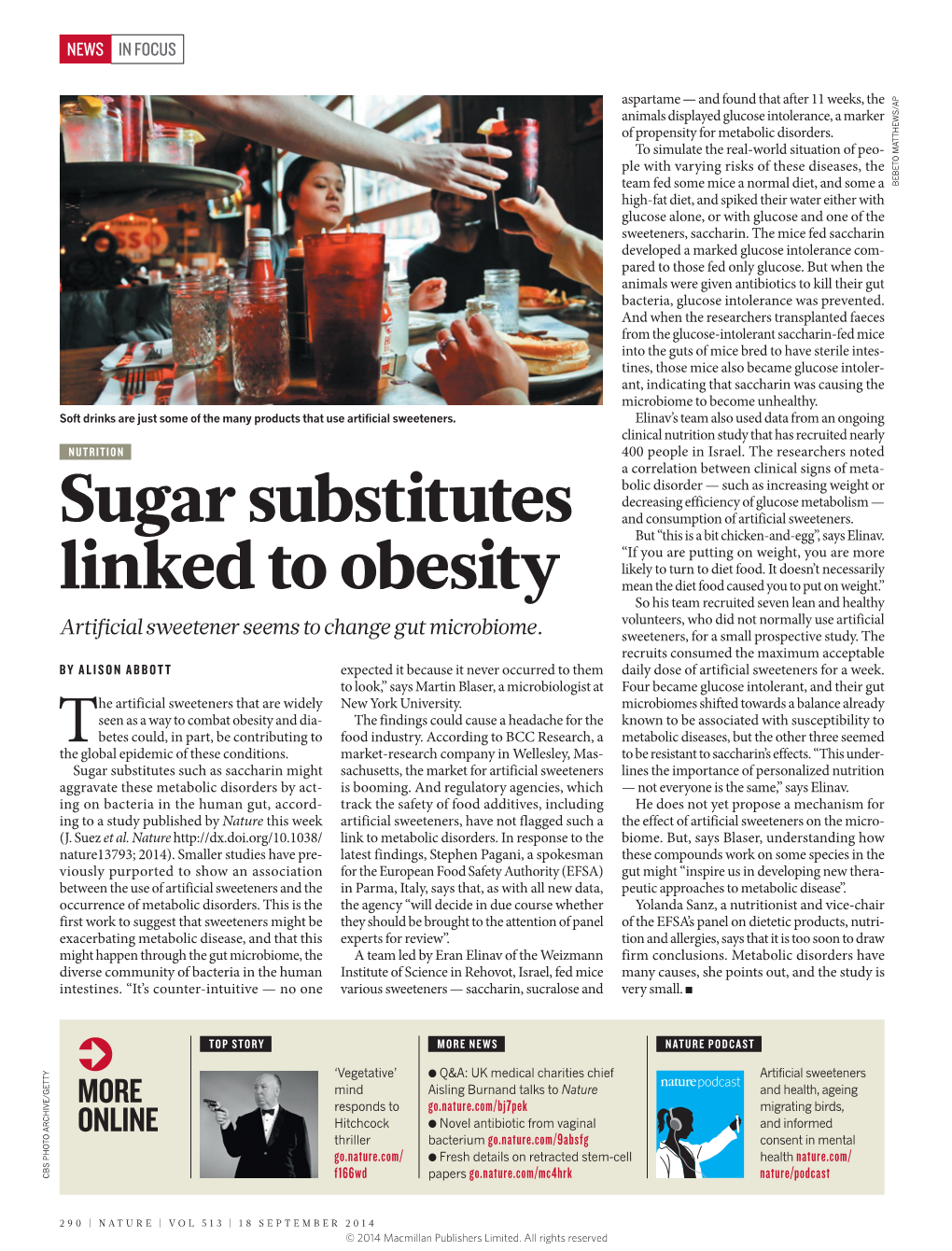 Sugar Substitutes Linked to Obesity