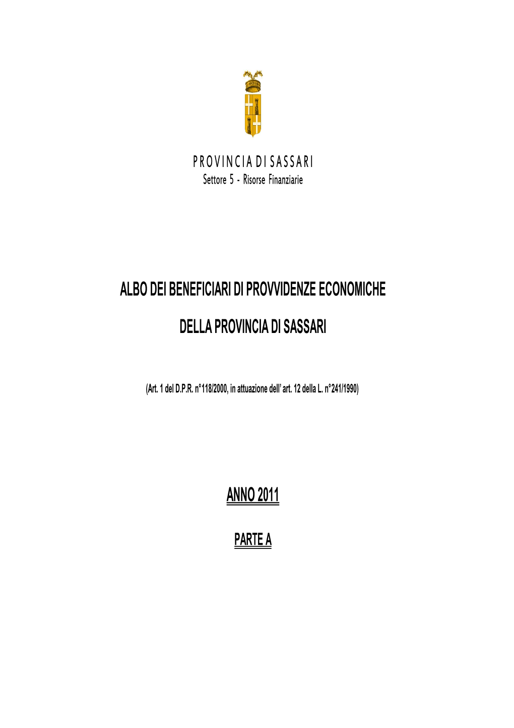 Albo Dei Beneficiari Di Provvidenze Economiche