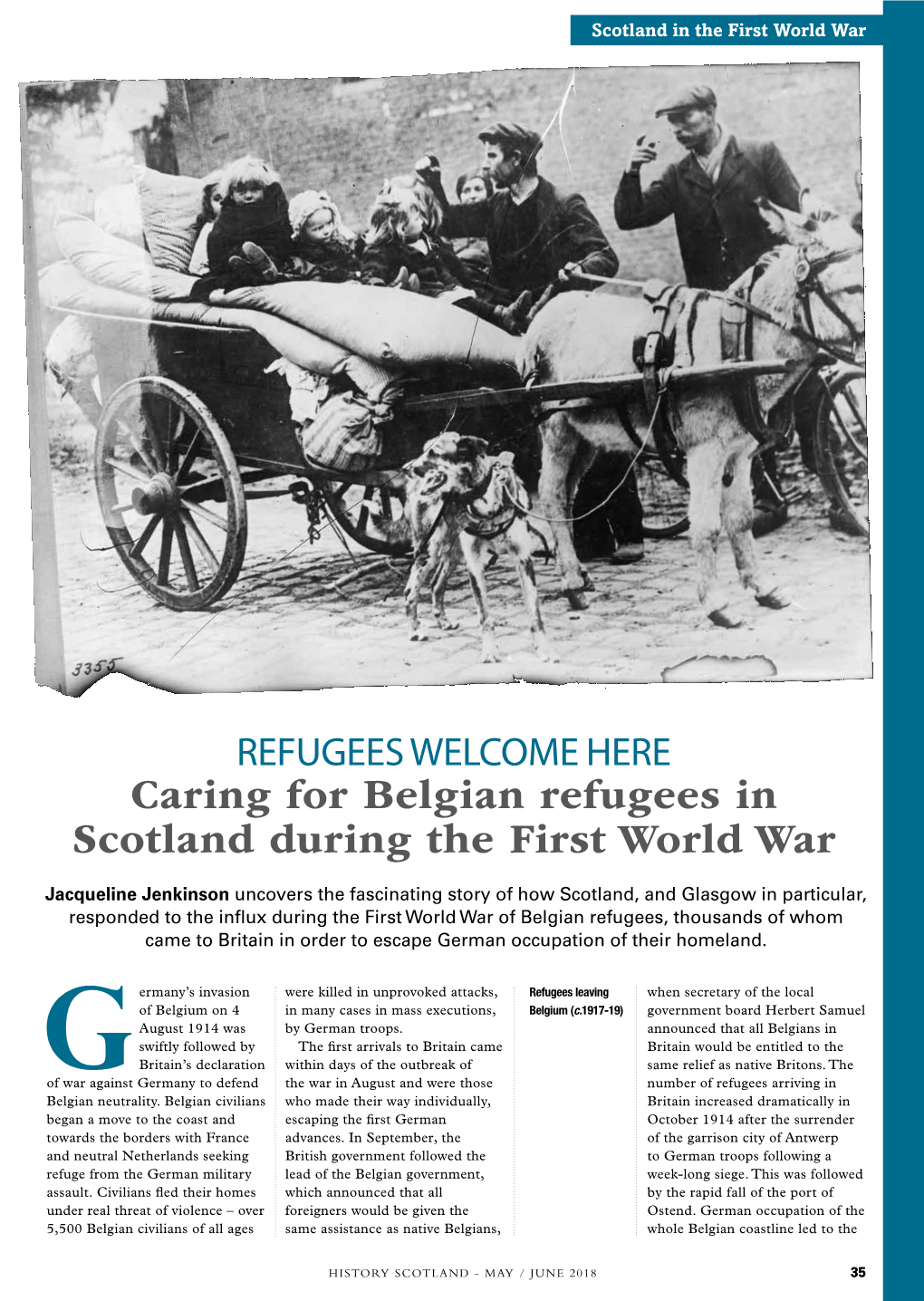 Caring for Belgian Refugees in Scotland During the First World War