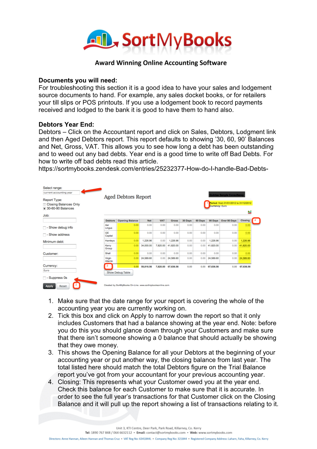 Debtors Year End