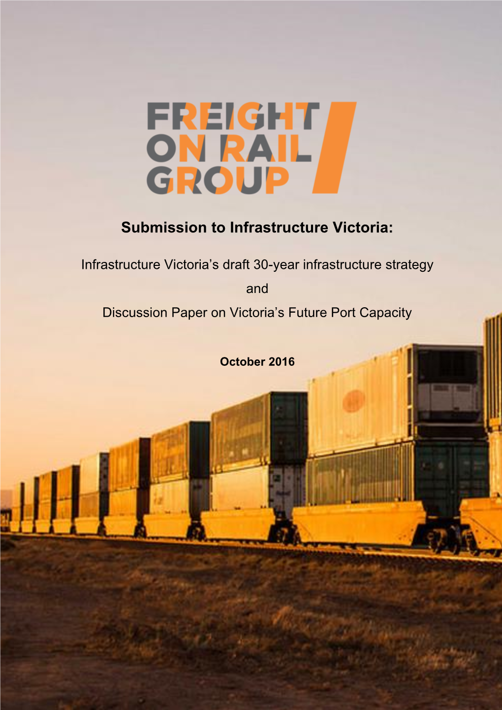 Submission to Infrastructure Victoria