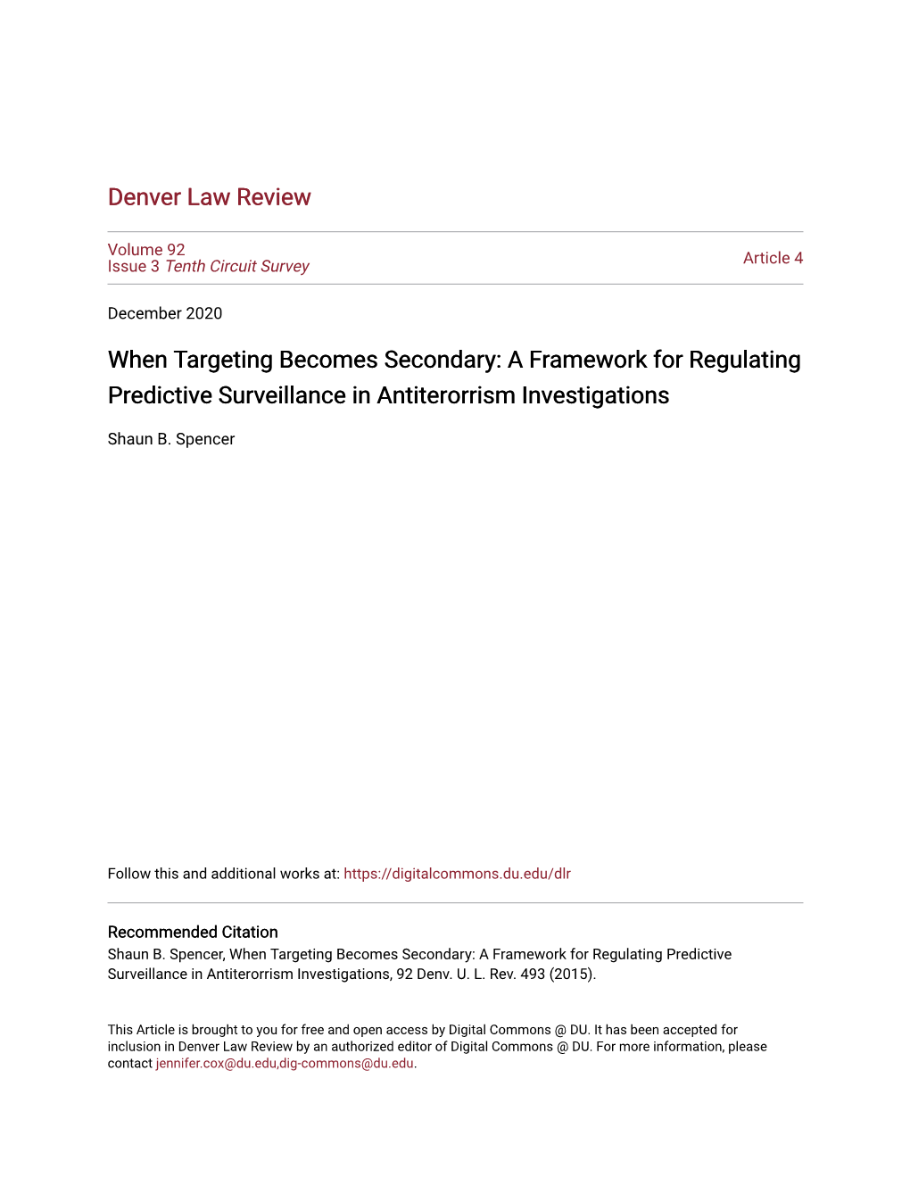 When Targeting Becomes Secondary: a Framework for Regulating Predictive Surveillance in Antiterorrism Investigations