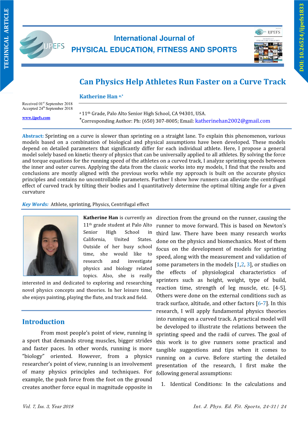 Can Physics Help Athletes Run Faster on a Curve Track