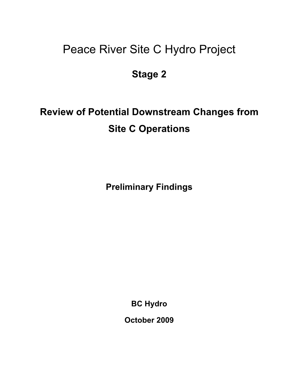 Peace River Site C Hydro Project