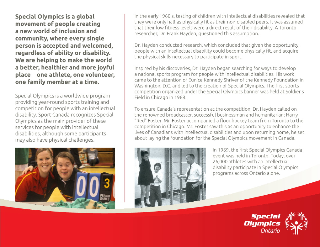 Special Olympics General Overview
