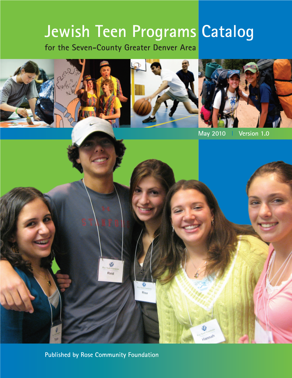 Jewish Teen Programs Catalog for the Seven-County Greater Denver Area