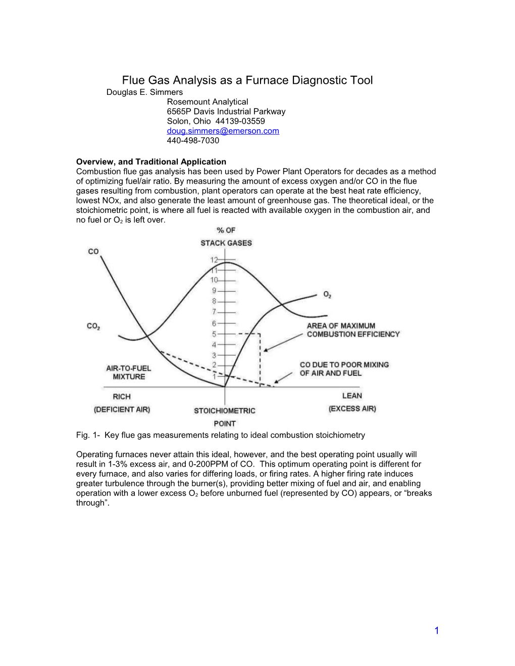 Flue Gas Analysis As A Furnace Diagnostic Tool