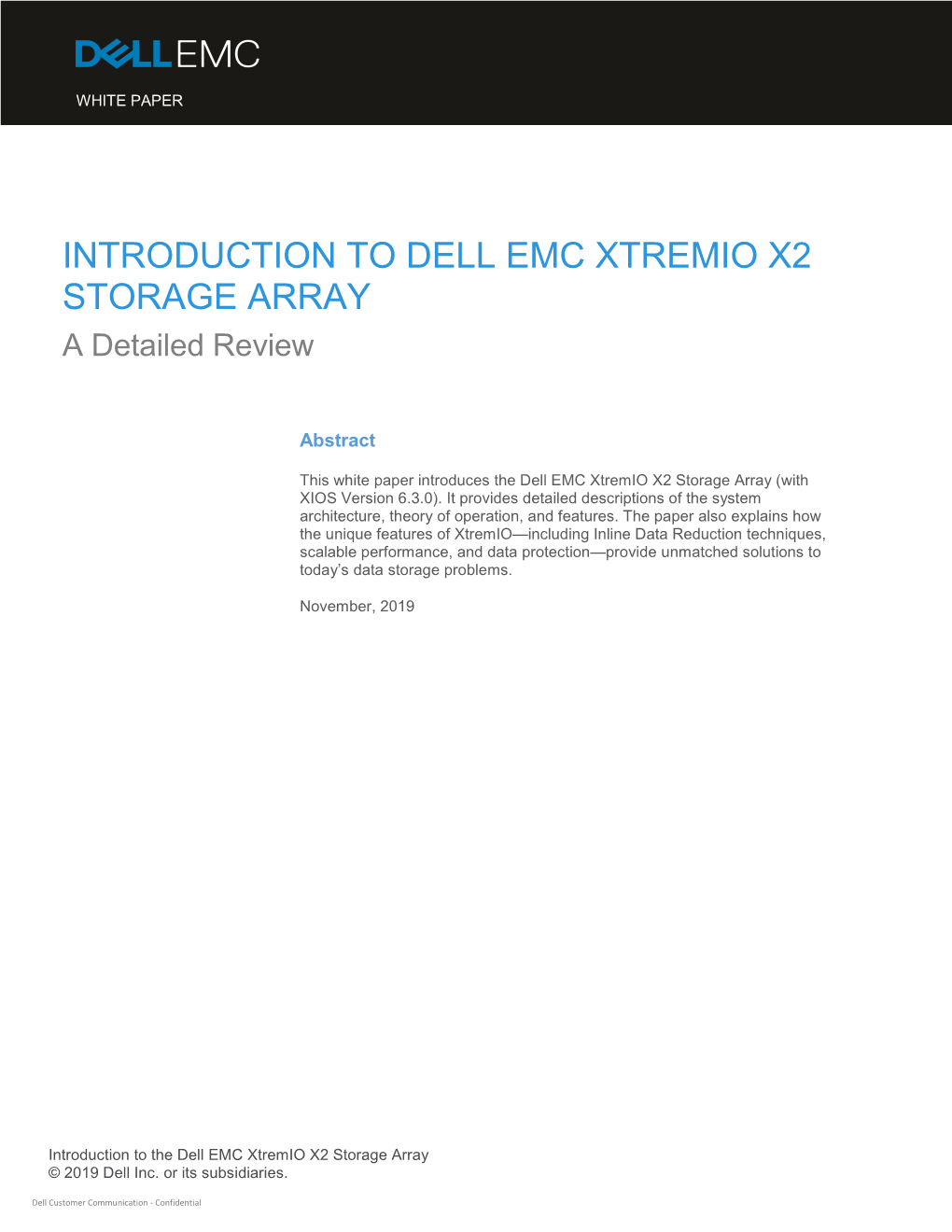 Introduction to Xtremio X2 Storage Array