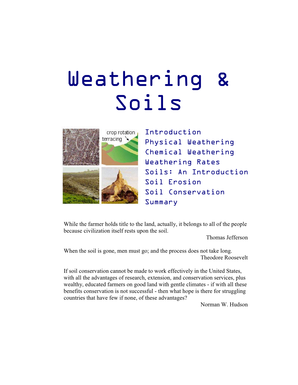 Weathering & Soils