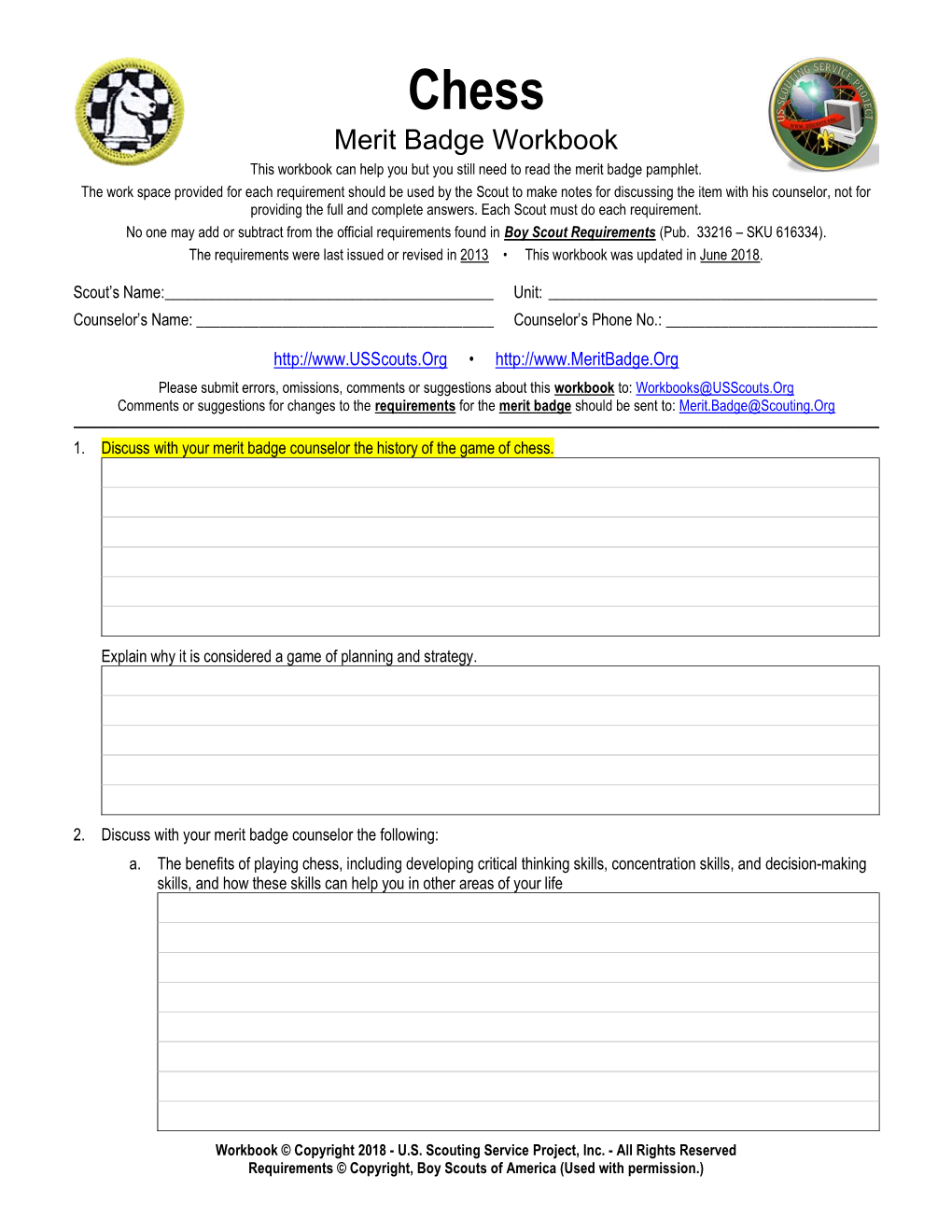 Merit Badge Workbook This Workbook Can Help You but You Still Need to Read the Merit Badge Pamphlet