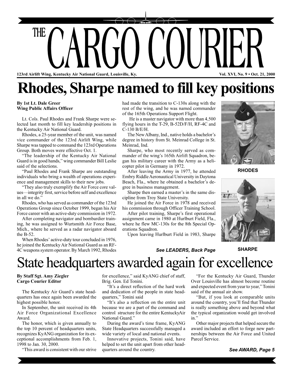 The Cargo Courier October 2000 Vol 16 No 9