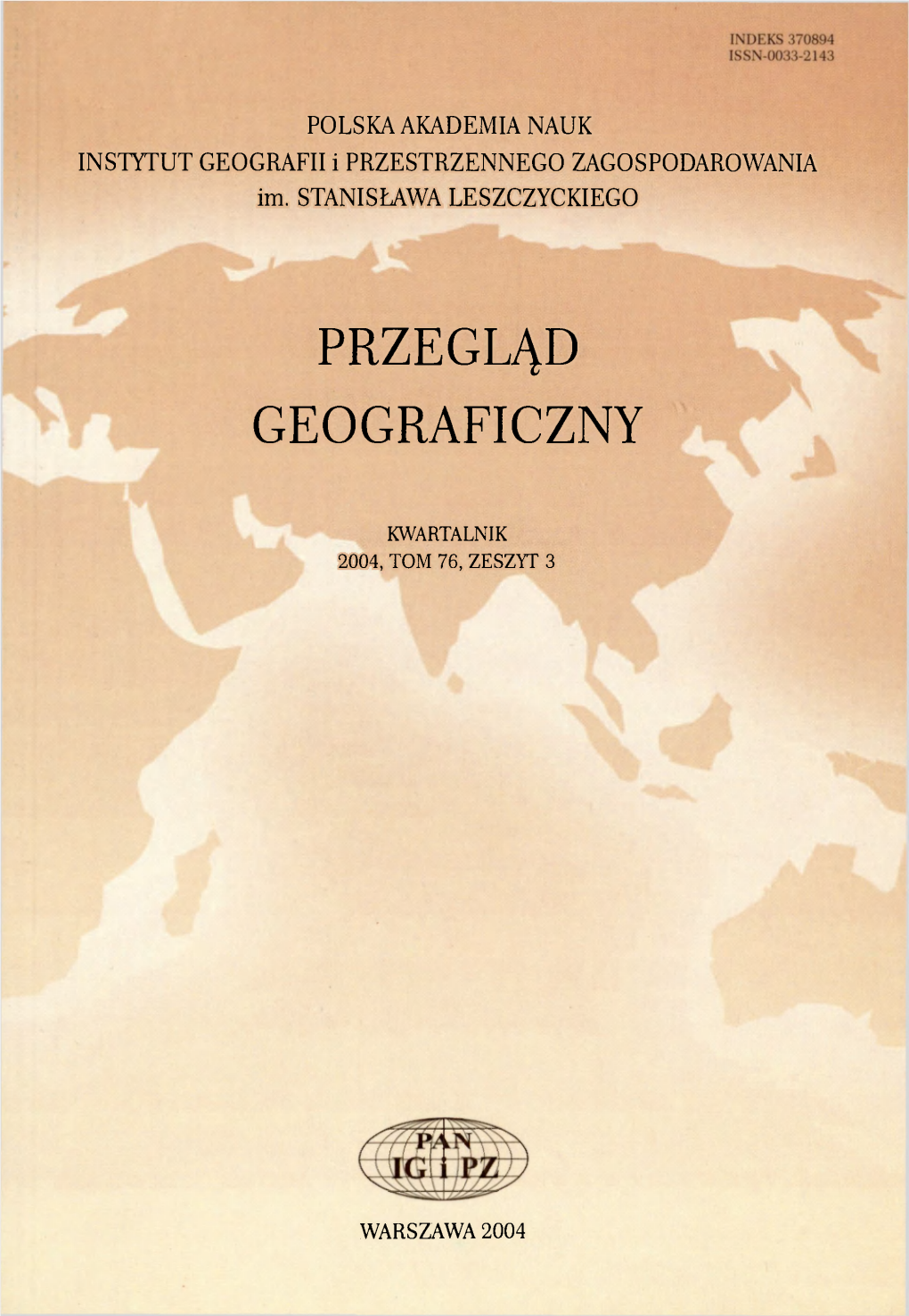 Przegląd Geograficzny T. 76 Z. 3 (2004)